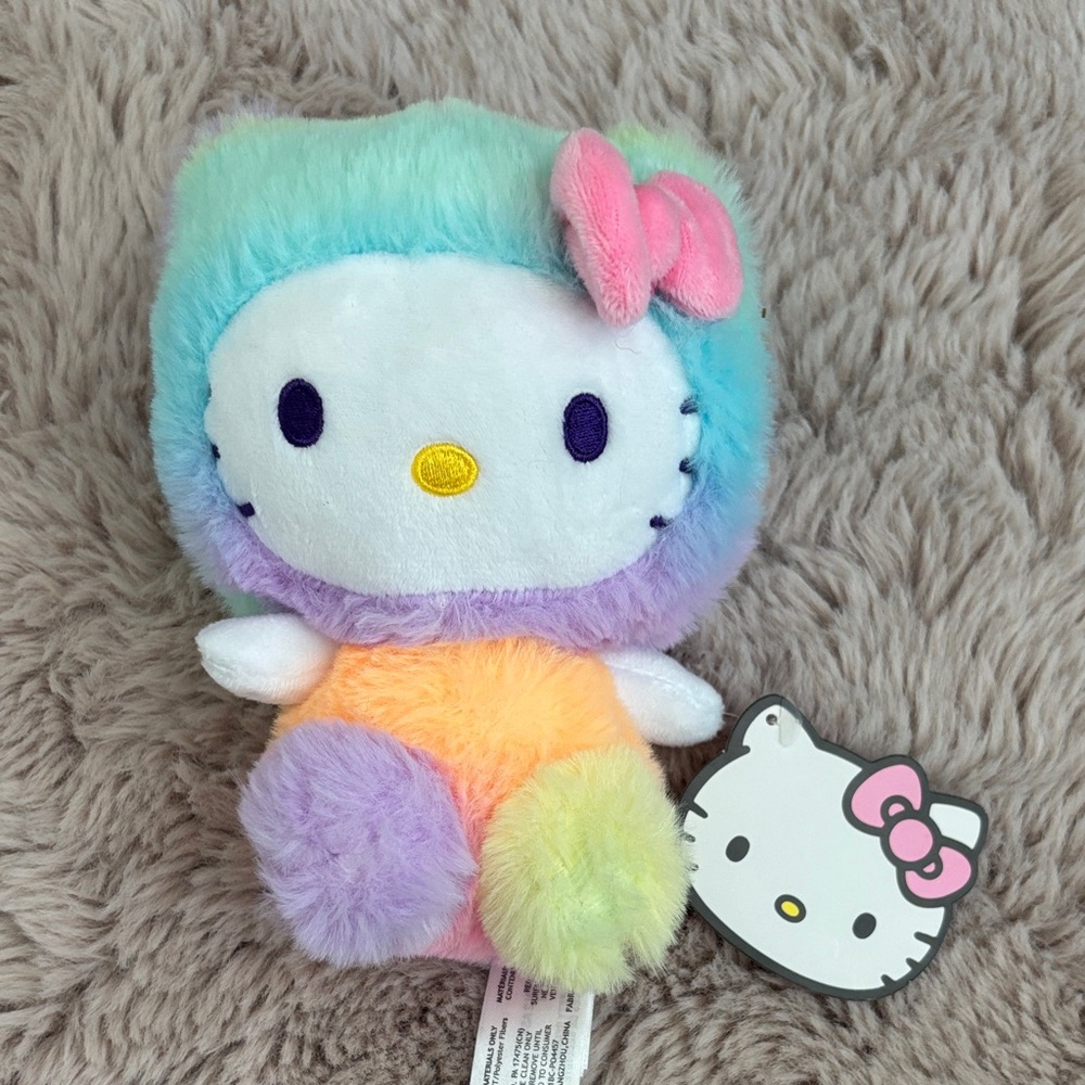 Hello Kitty Pastel Plush with Pink Bow